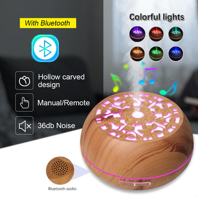 550 ml Difusor de aroma eléctrico de aceites esenciales con control remoto y altavoz Bluetooth
