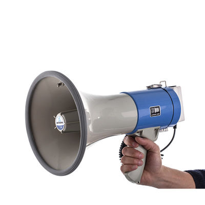 Alcance al aire libre hasta 1500 m Megafono de 50 W con grabación de sirena y Bluetooth 120 segundos