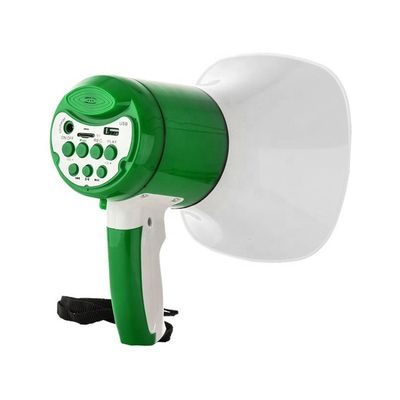 Los fabricantes venden megafonos de 30w con función de grabación y batería