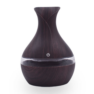 Compacto 300ml diseño de jarrón de flores de madera Ultrasonido humidificador difusor para el hogar