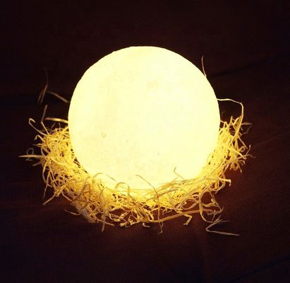 2700K LED Luna Lámpara Espacial Ambiental PLA Impresión 3D 12cm x 15cm Nulo Estilo de diseño