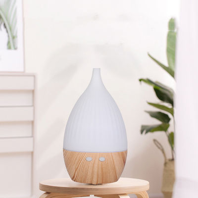 Humidificador ultrasónico 2022 Escritorio 5V USB portátil Difusor de aceite esencial de grano de madera 160ml con luz LED