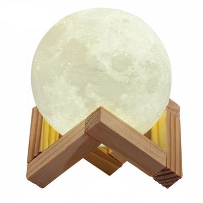 Lámpara lunar de impresión 3D de PLA con control táctil apagable con 10000 horas de vida útil