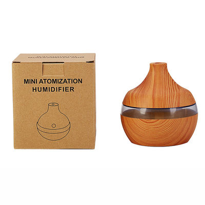 5V portátil 300ML 7 cambio de color de madera de diseño USB Recargable humidificador para la función de tiempo