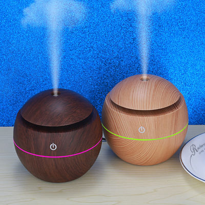 Otras funciones Mini portátil de ultrasonido USB 130ML Humidificador de granos de madera con luz led