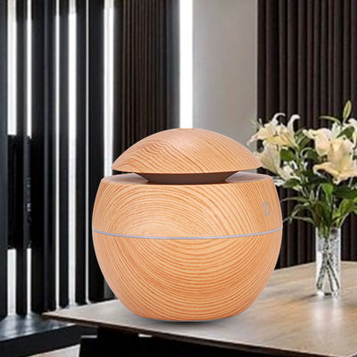 Otras funciones Mini portátil de ultrasonido USB 130ML Humidificador de granos de madera con luz led