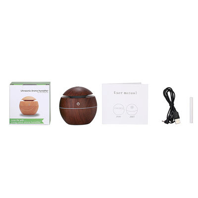Otras funciones Mini portátil de ultrasonido USB 130ML Humidificador de granos de madera con luz led