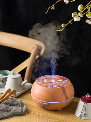 Humidificador de grano de madera 2022 Diffuser de aceite aromático con gran capacidad y estilo vintage