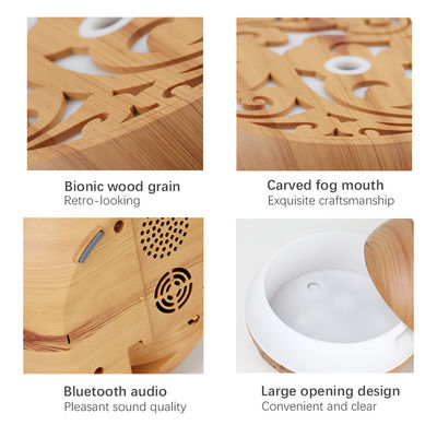 Humidificador de grano de madera 2022 Diffuser de aceite aromático con gran capacidad y estilo vintage