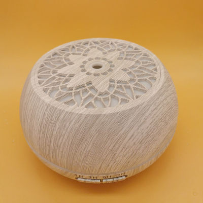 Difusor de aroma de aceite esencial de madera y vidrio para uso doméstico de 500 ml con control remoto y luz LED RGB