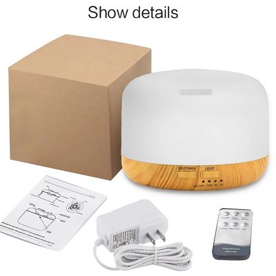 Humidificador de aire por ultrasonido de 12W portátil de tamaño pequeño de 300 ml de grano de madera