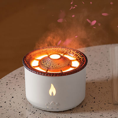 Flame LED Light Humidificador de volcán de 350 ml con difusor de aroma de llama de estilo y lámpara nocturna