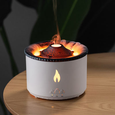 Flame LED Light Humidificador de volcán de 350 ml con difusor de aroma de llama de estilo y lámpara nocturna