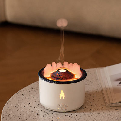 Flame LED Light Humidificador de volcán de 350 ml con difusor de aroma de llama de estilo y lámpara nocturna