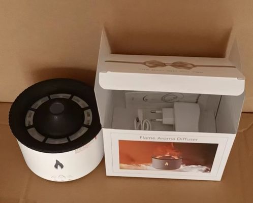 12W de potencia 2023 Amaz 24V Ultrasonido Volcán Vaporizador Aroma Diffuser Humidificador 3D Llama