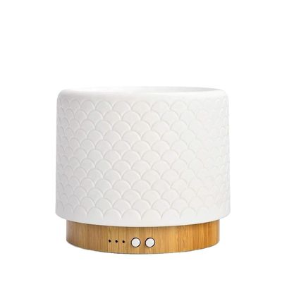 Difusor electrónico ultrasónico de bambú y cerámica de 280 ml para una experiencia de aroma natural