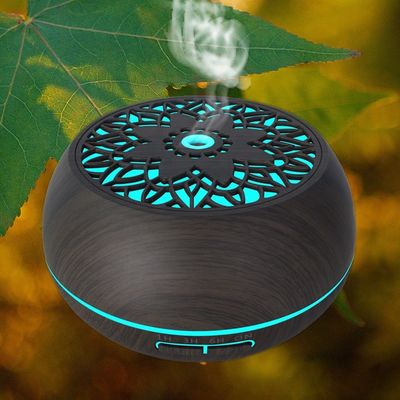 550 ml de cambio de color de madera LED humectante de aceite esencial de aroma difusor 24V Capacidad&gt; 200 ml