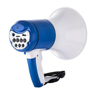 Material principal ABS 30W Recargable Corneta altavoz USB TF Megafono portátil de alegría